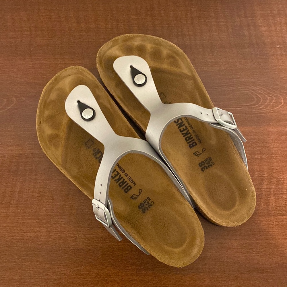 Silver Birkenstocks